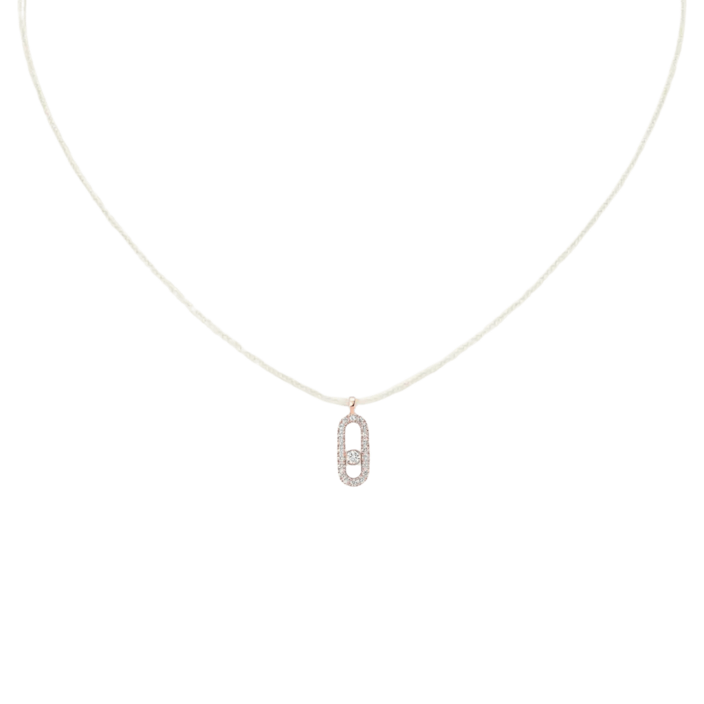 Messika Cares collier roodgoud met diamant - 14104-PG - #1 Messika Cares collier roodgoud met diamant - 14104-PG - #1