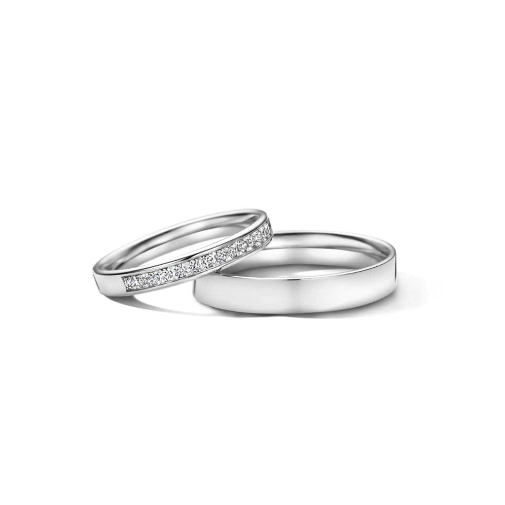 Trouwring Classic Love Collection witgoud - 31140 - #4 Trouwring Classic Love Collection witgoud - 31140 - #4
