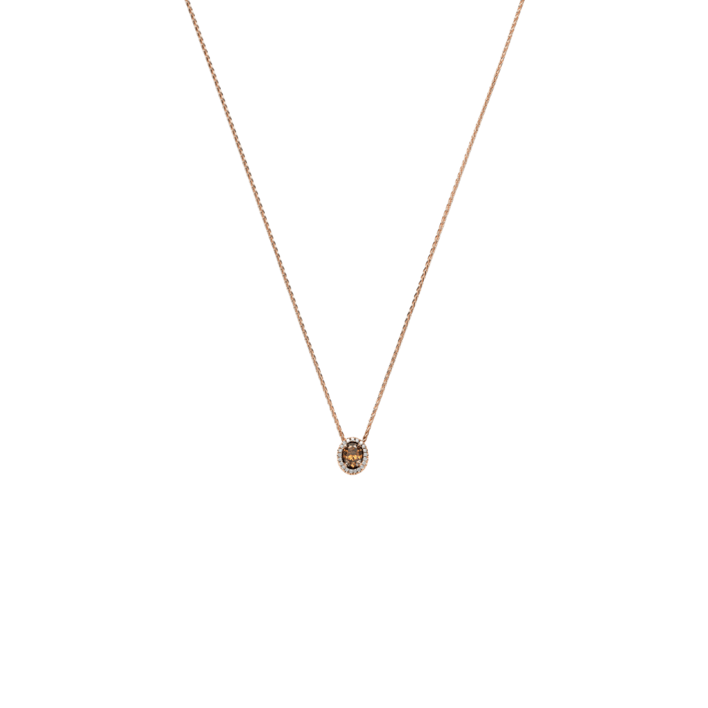 Schaap en Citroen Diamonds collier roodgoud met diamant - #1 Schaap en Citroen Diamonds collier roodgoud met diamant - #1