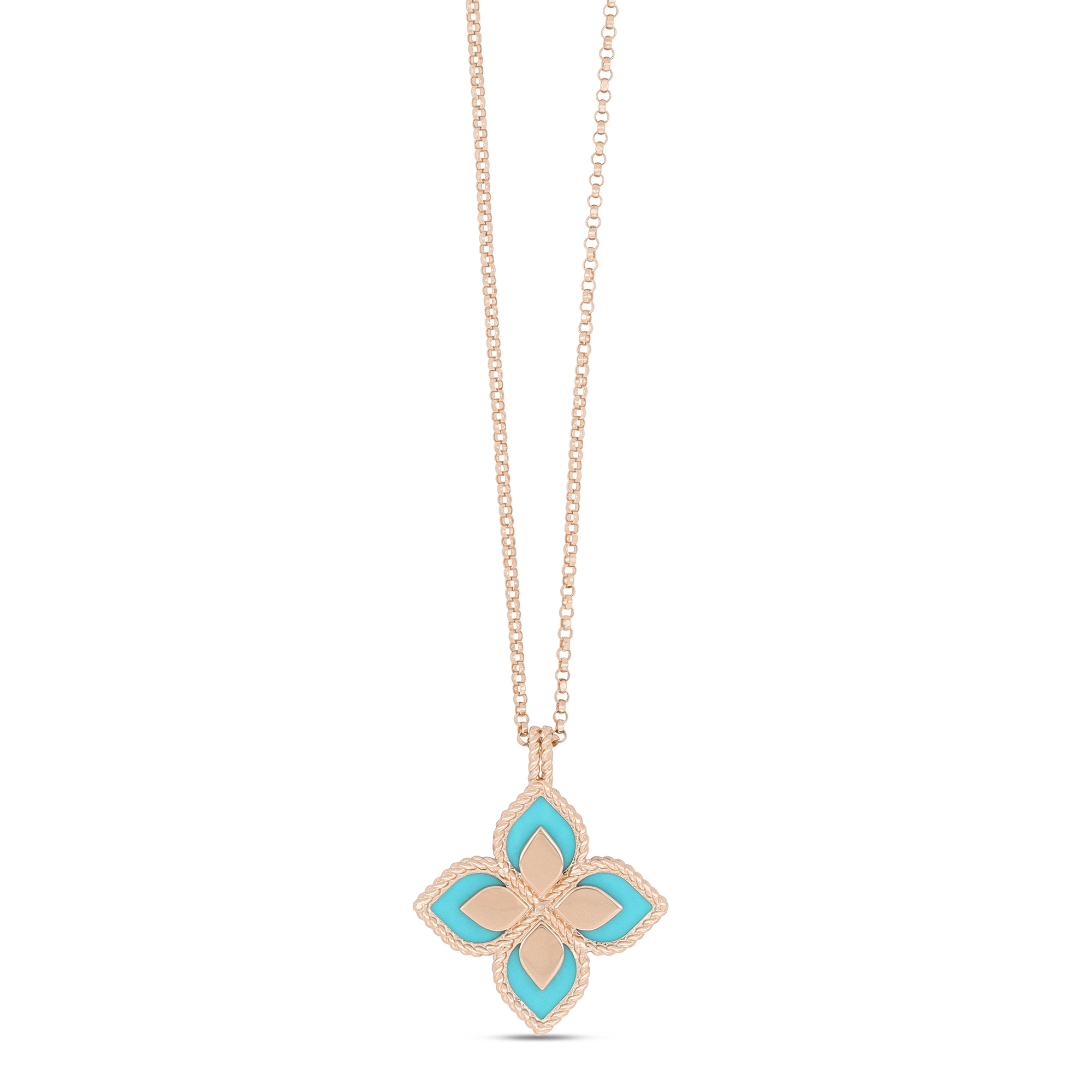 Roberto Coin Princess Flower collier roodgoud met diamant - ADV888CL1837_03 - #2 Roberto Coin Princess Flower collier roodgoud met diamant - ADV888CL1837_03 - #2