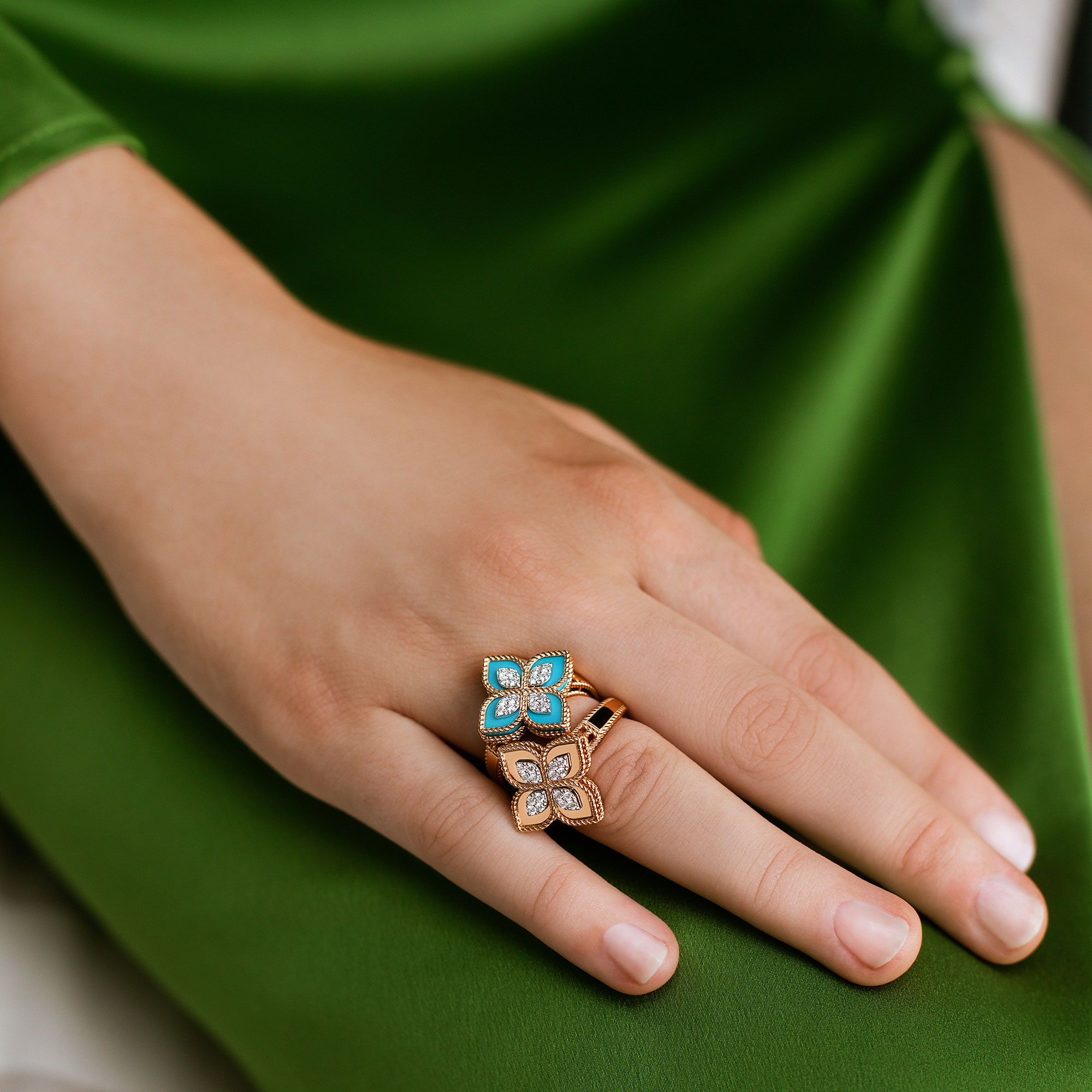 Roberto Coin Princess Flower ring roodgoud met diamant - ADV888RI1837_03 - #5 Roberto Coin Princess Flower ring roodgoud met diamant - ADV888RI1837_03 - #5
