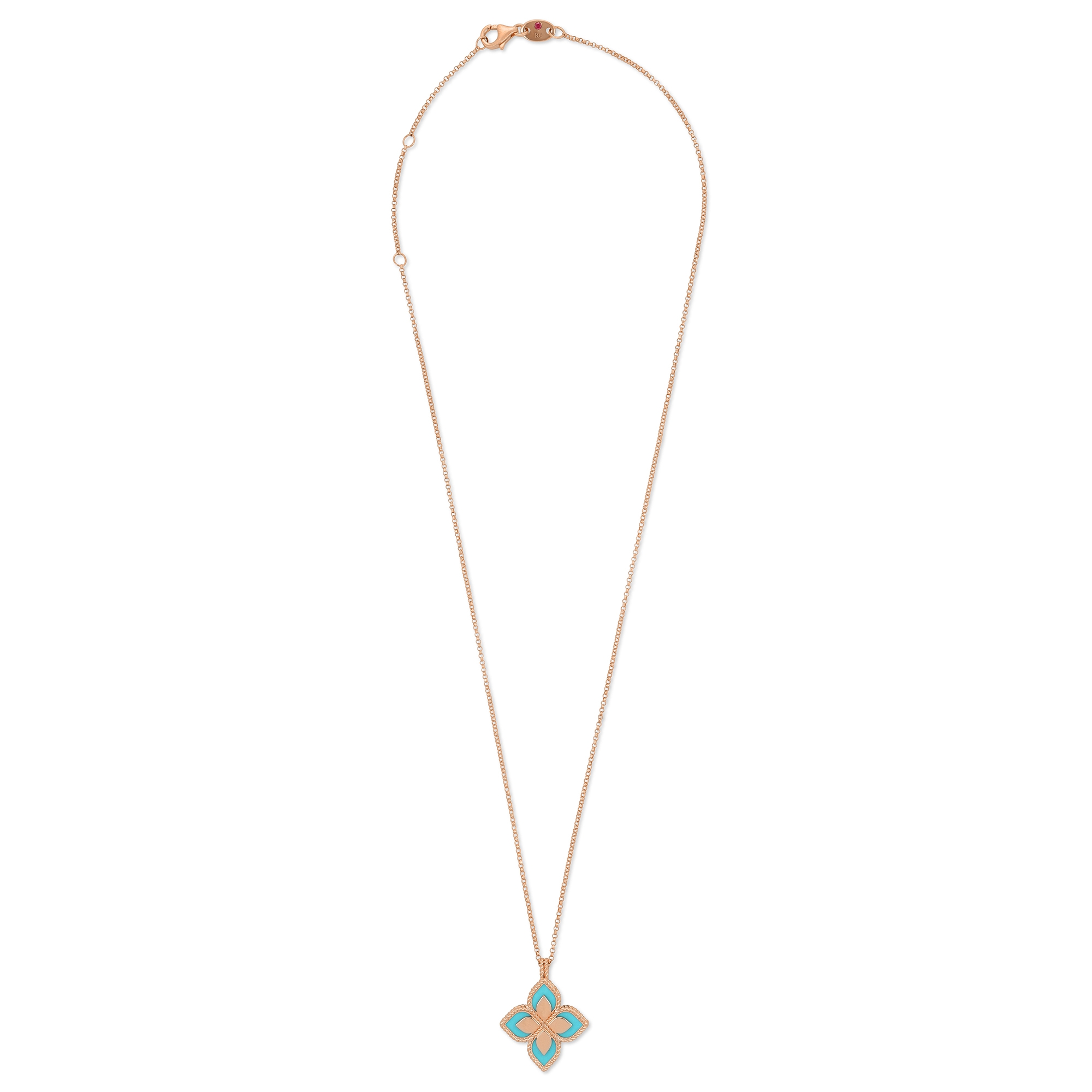 Roberto Coin Princess Flower collier roodgoud met diamant - ADV888CL1837_03 - #3 Roberto Coin Princess Flower collier roodgoud met diamant - ADV888CL1837_03 - #3