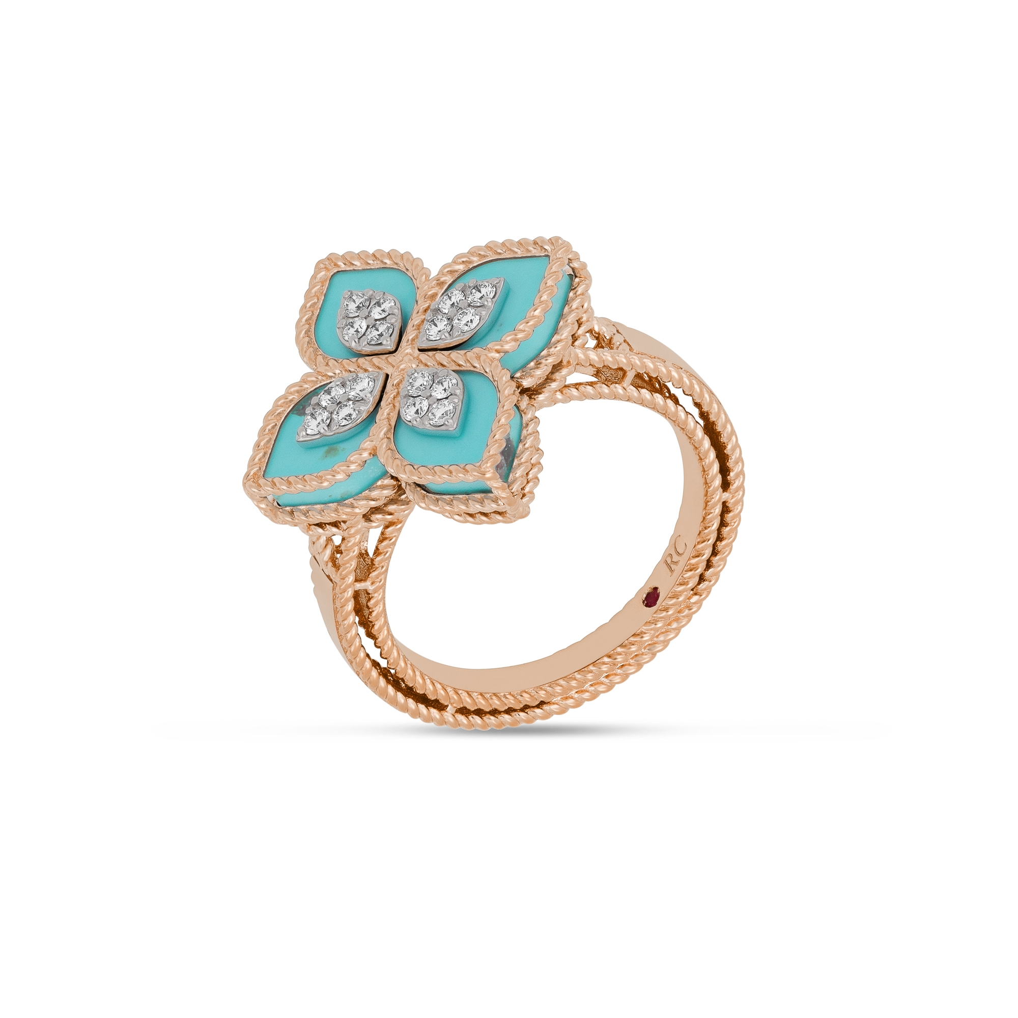 Roberto Coin Princess Flower ring roodgoud met diamant - ADV888RI1837_03 - #4 Roberto Coin Princess Flower ring roodgoud met diamant - ADV888RI1837_03 - #4