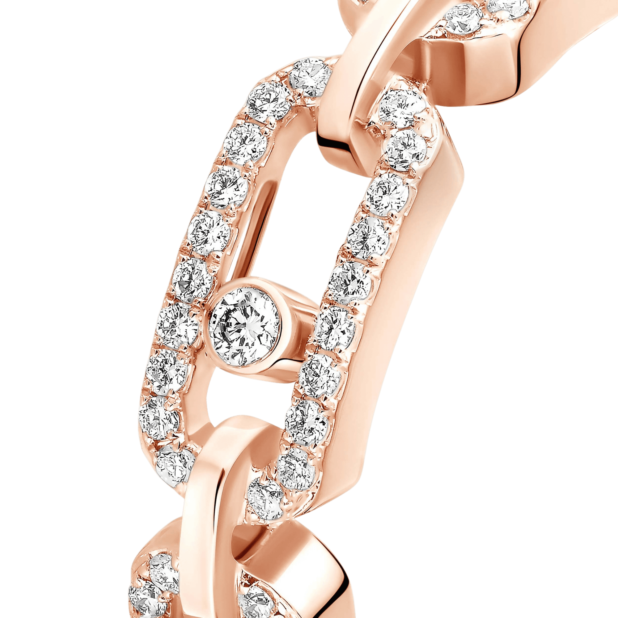 Messika Move Link ring roodgoud met diamant - 12012-PG - #4 Messika Move Link ring roodgoud met diamant - 12012-PG - #4