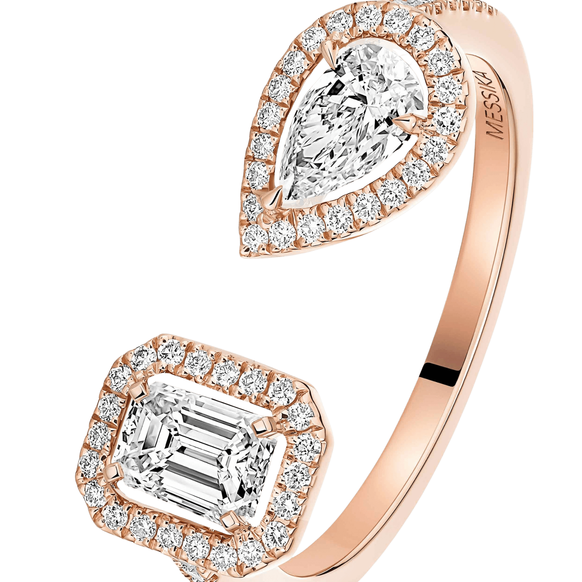 Messika My Twin Toi & Moi ring roodgoud met diamant - 6636-PG - #4 Messika My Twin Toi & Moi ring roodgoud met diamant - 6636-PG - #4