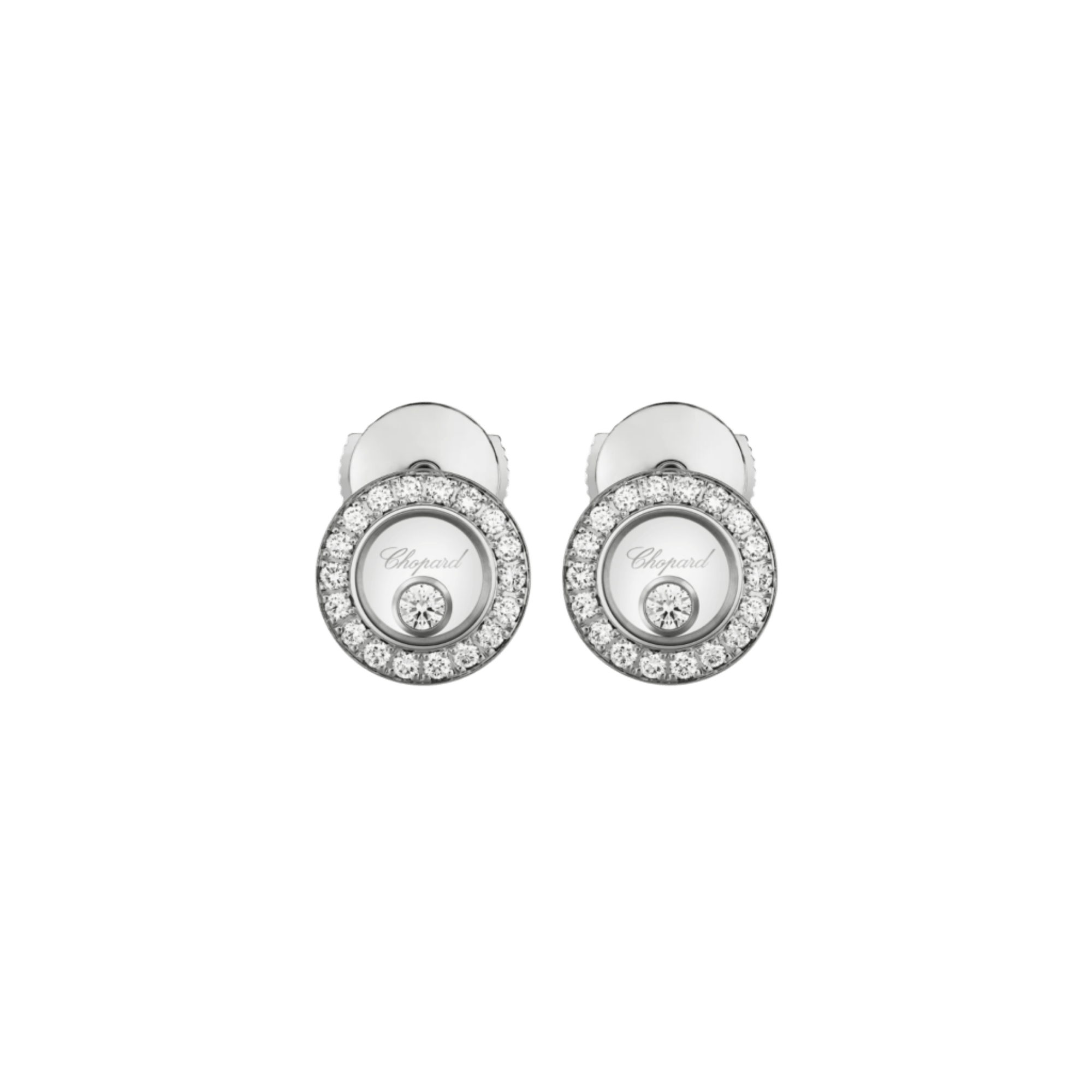 Happy Diamonds Icons Round Oorsieraad - Chopard - 83A017-1201 Happy Diamonds Icons Round Oorsieraad - Chopard - 83A017-1201