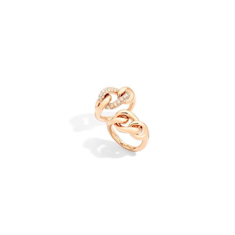 Pomellato Catene gourmette ring roodgoud met diamant - PAC1011 O7000 DB000 - #3