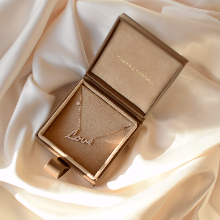 roodgoud collier met hanger met diamant Schaap en Citroen Diamonds Love - #2 roodgoud collier met hanger met diamant Schaap en Citroen Diamonds Love - #2