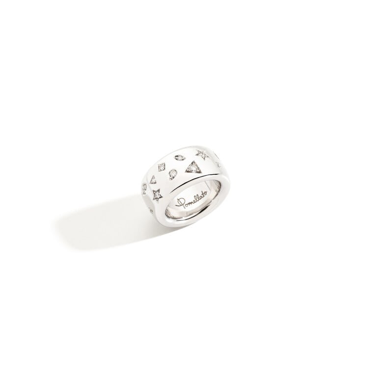 Pomellato Iconica ring witgoud met diamant - PA9106D O2WHR DB000