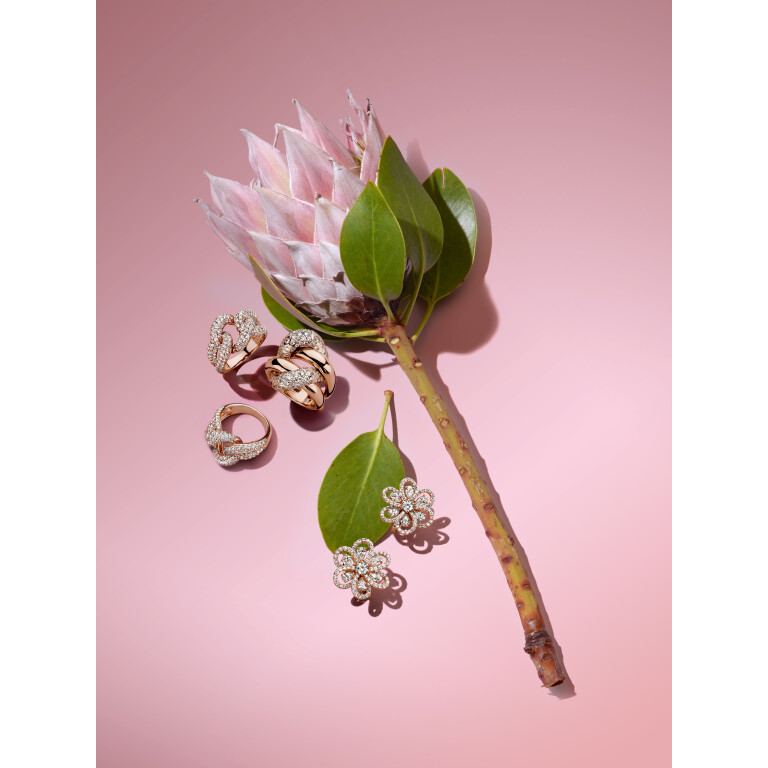 roodgoud gourmette ring met diamant SC Highlights Diamonds - #3 roodgoud gourmette ring met diamant SC Highlights Diamonds - #3