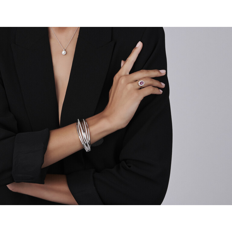 witgoud gladde armband met diamant SC Highlights Diamonds - #2 witgoud gladde armband met diamant SC Highlights Diamonds - #2