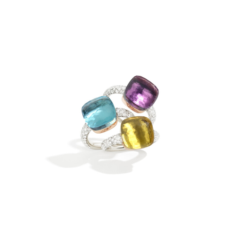 Pomellato Nudo Diamonds ring rosé/wit goud met diamant - PAB4010 O6000 DB0OY - #7 Pomellato Nudo Diamonds ring rosé/wit goud met diamant - PAB4010 O6000 DB0OY - #7