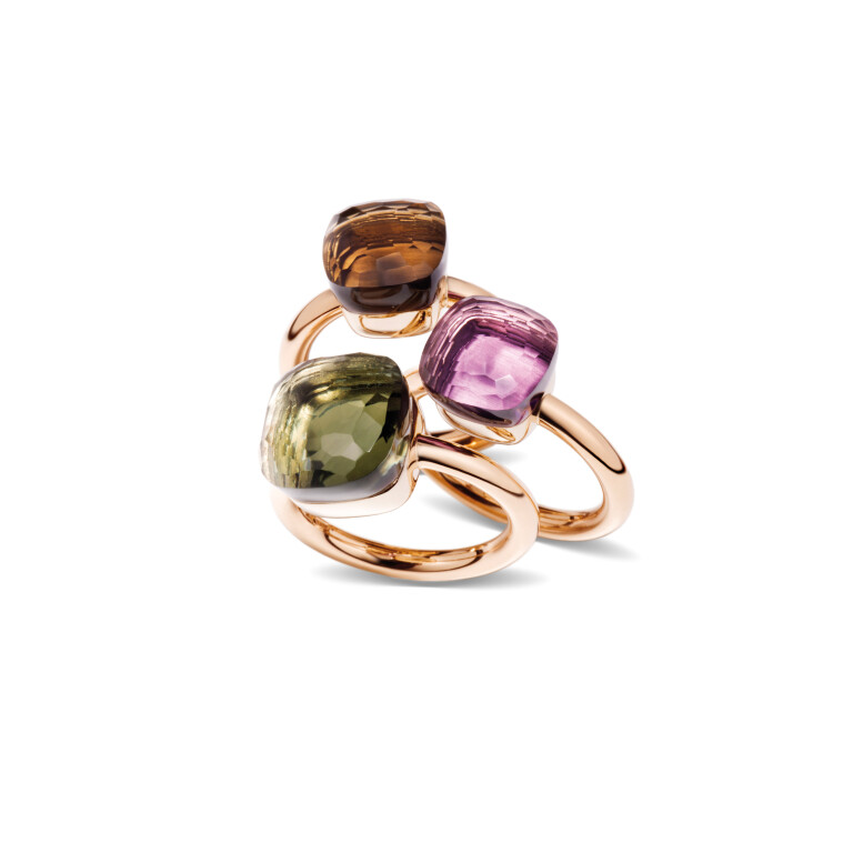 Pomellato Nudo ring rosé/wit goud met Kwarts - PAA1100 O6000 000QF - #7 Pomellato Nudo ring rosé/wit goud met Kwarts - PAA1100 O6000 000QF - #7