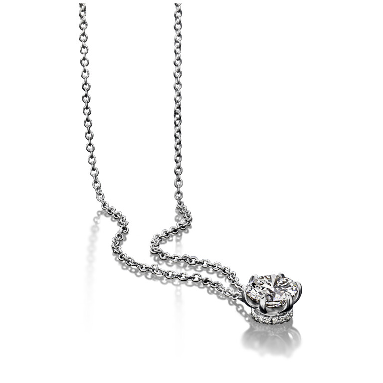 platina collier met hanger solitair met diamant Schaap en Citroen Diamonds SC 125 Collection - #3 platina collier met hanger solitair met diamant Schaap en Citroen Diamonds SC 125 Collection - #3