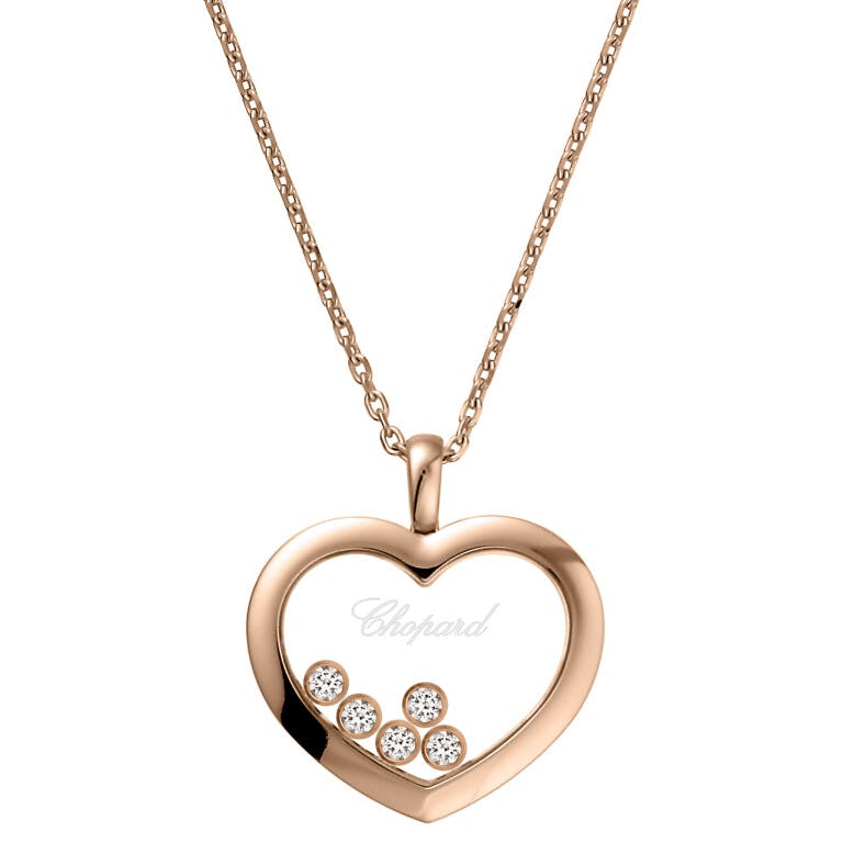 Chopard Happy Diamonds Icons Heart collier met hanger roodgoud met diamant - 79A039-5001