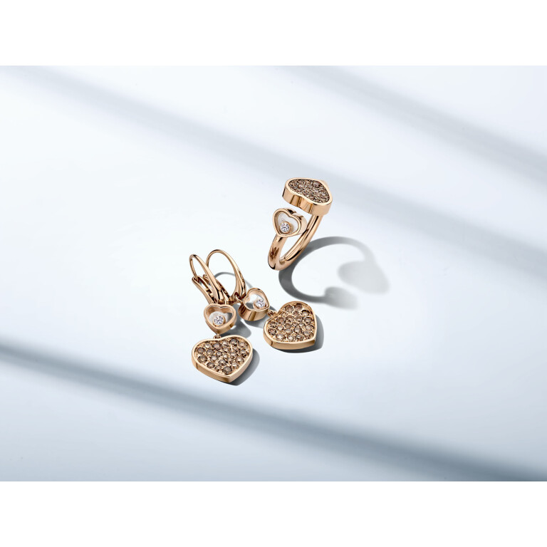 Chopard Happy Diamonds Happy Together oorhangers roodgoud met diamant - 837482-5905 - #2 Chopard Happy Diamonds Happy Together oorhangers roodgoud met diamant - 837482-5905 - #2
