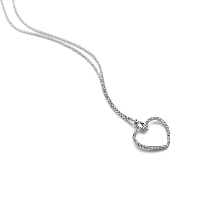 witgoud collier met hanger met diamant Schaap en Citroen Diamonds - #3 witgoud collier met hanger met diamant Schaap en Citroen Diamonds - #3