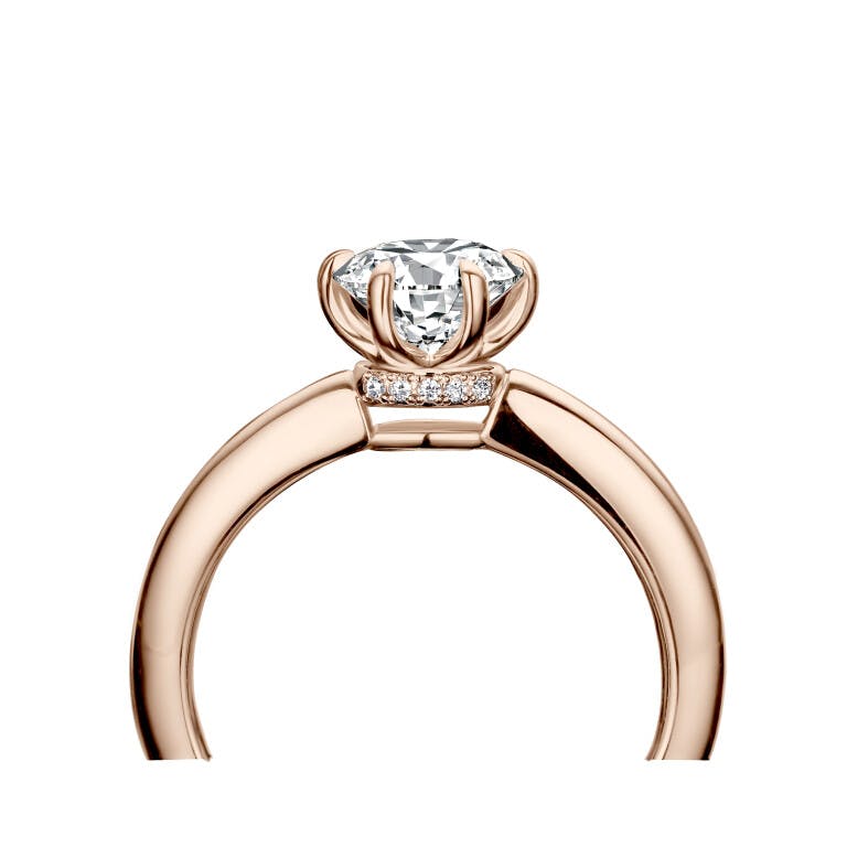 roodgoud solitair ring met diamant SC 125 Collection 1.01 ct - #1