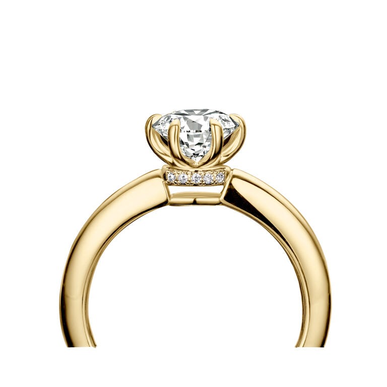 geelgoud solitair ring met diamant SC 125 Collection 1.01 ct