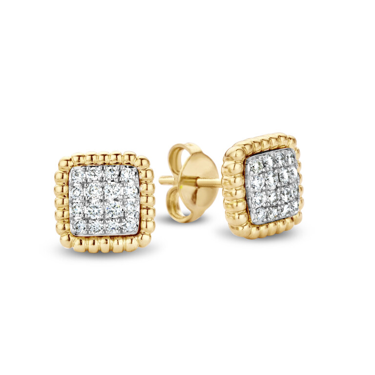 Tirisi Jewelry Amsterdam oorknoppen geelgoud met diamant - TE9250D(2T) - #3 Tirisi Jewelry Amsterdam oorknoppen geelgoud met diamant - TE9250D(2T) - #3