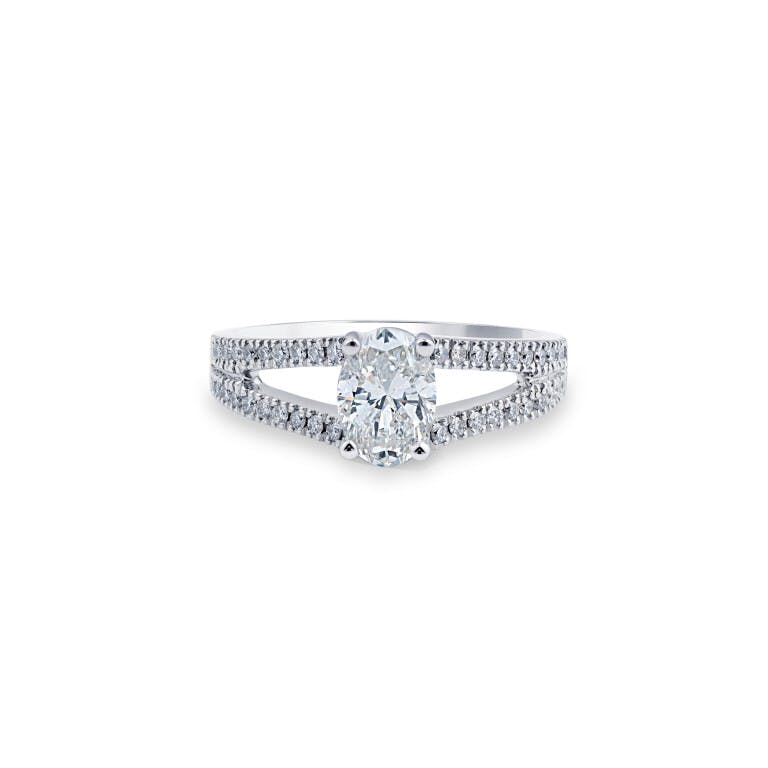 Royal Asscher Mariana ring witgoud met diamant - R.19055.RAOV.WG.5 HRD - #1