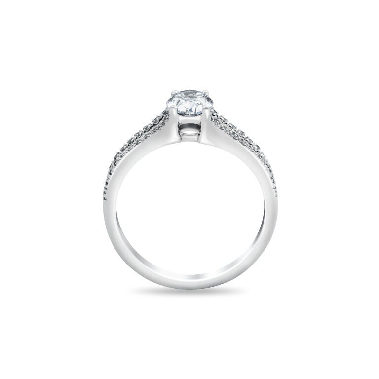 Royal Asscher Mariana ring witgoud met diamant - R.19055.RAOV.WG.6  HRD - #2