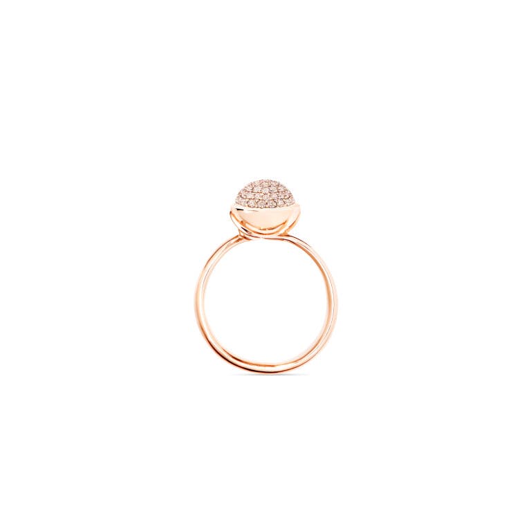 Tamara Comolli Bouton small ring roodgoud met diamant - R-BOU-s-p-rg - #2