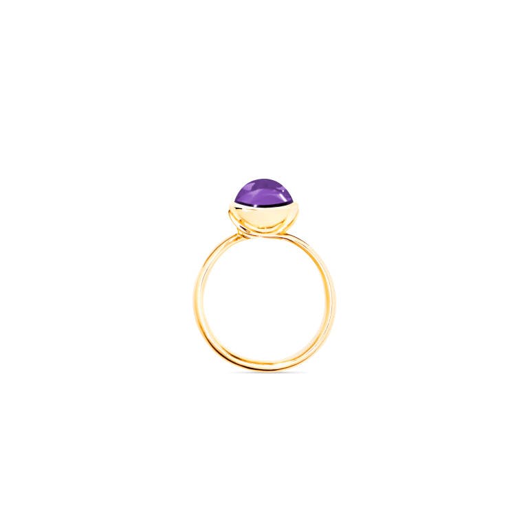 Tamara Comolli Bouton small ring geelgoud met Amethist - R-BOU-s-Am-yg - #2