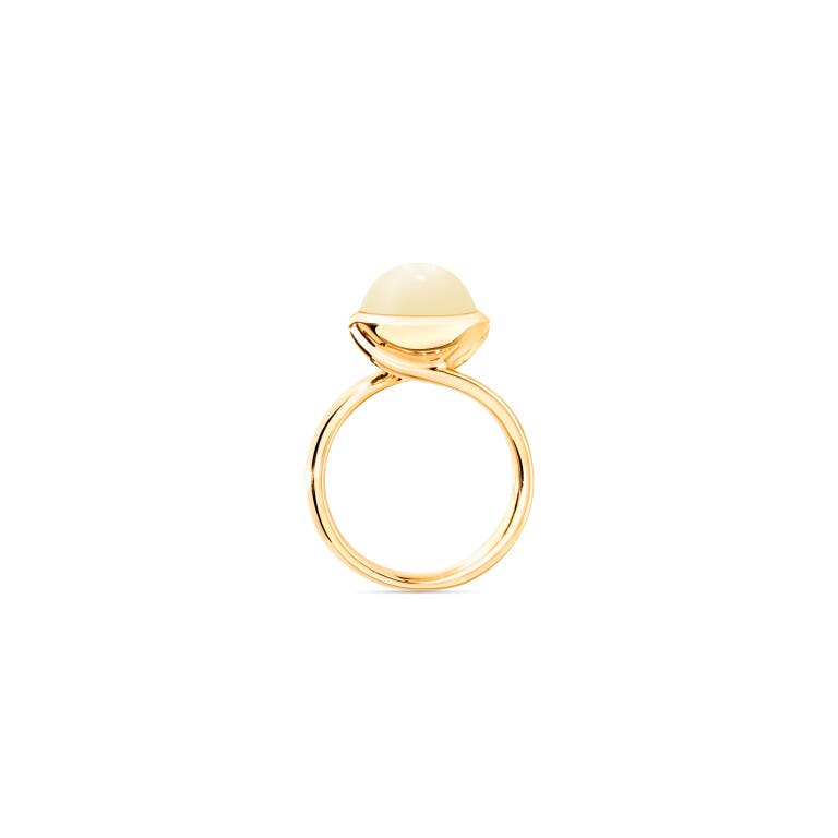 Tamara Comolli Bouton large ring geelgoud met Maansteen - R-BOU-l-MoSa-yg - #2