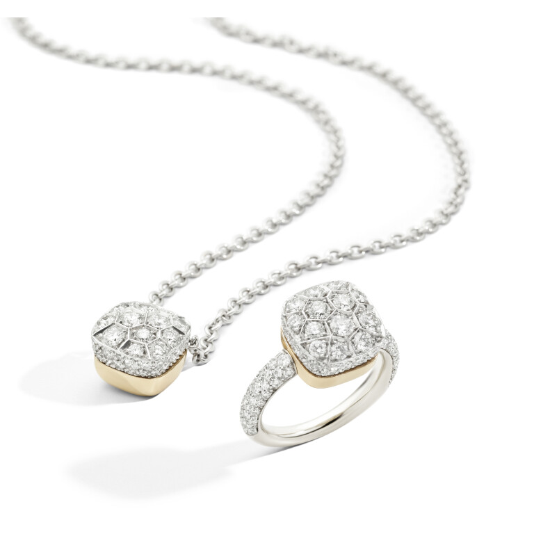 Pomellato Nudo collier met hanger rosé/wit goud met diamant - PCB6012 O6000 DB000 - #2 Pomellato Nudo collier met hanger rosé/wit goud met diamant - PCB6012 O6000 DB000 - #2