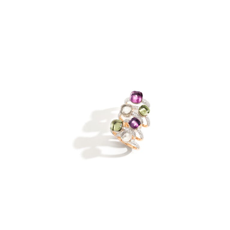 Pomellato Nudo Petit ring rosé/wit goud met diamant - PAB7040 O6WHR DB0PA - #2