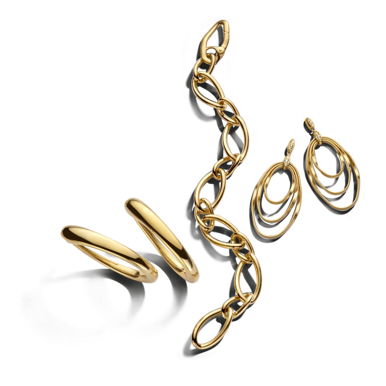 Marco Bicego Marrakech Onde oorhangers geelgoud met diamant - OG373 B - #6 Marco Bicego Marrakech Onde oorhangers geelgoud met diamant - OG373 B - #6