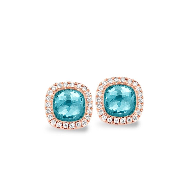 Tirisi Jewelry Milano Sweeties entourage oorknoppen roodgoud met diamant