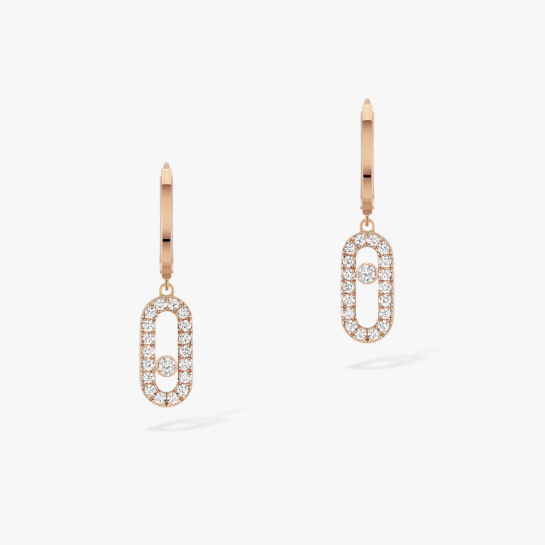 Messika Move Uno oorringen roodgoud met diamant - 12037-PG - #3 Messika Move Uno oorringen roodgoud met diamant - 12037-PG - #3