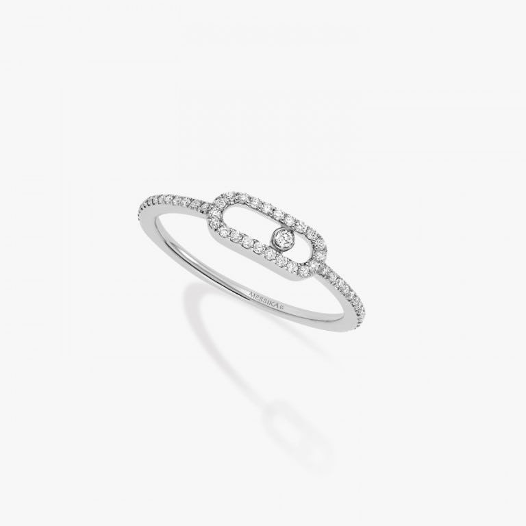 Messika Move Uno ring witgoud met diamant - 05630