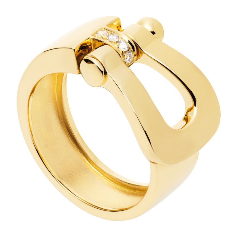 Fred Force 10 ring geelgoud met diamant - 4B0350-053