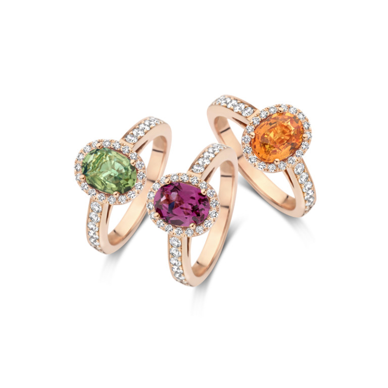 roodgoud ring met diamant Schaap en Citroen Colours - #2 roodgoud ring met diamant Schaap en Citroen Colours - #2