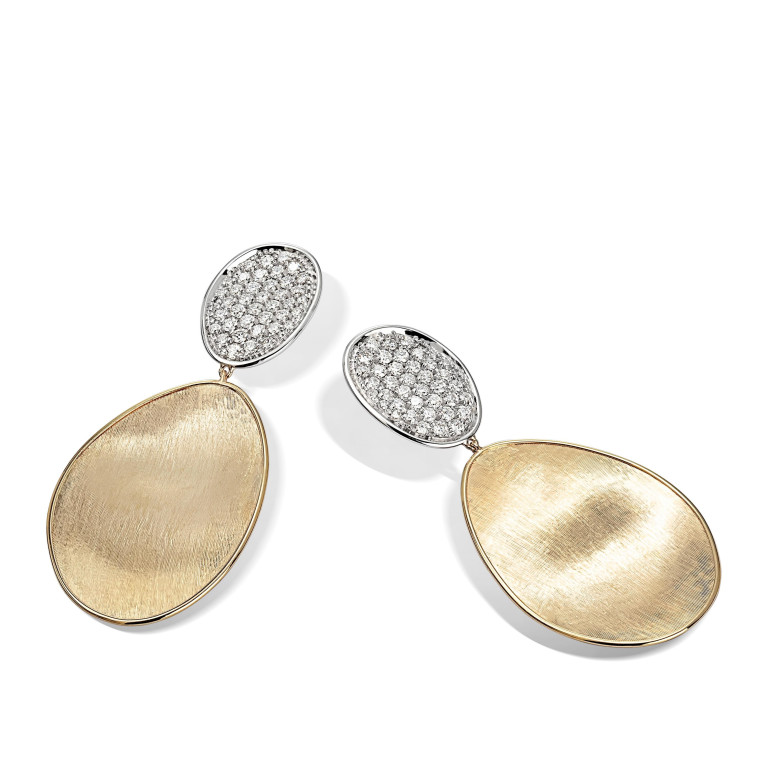 Marco Bicego Lunaria oorhangers geel/wit goud met diamant - OB1426-B - #5 Marco Bicego Lunaria oorhangers geel/wit goud met diamant - OB1426-B - #5