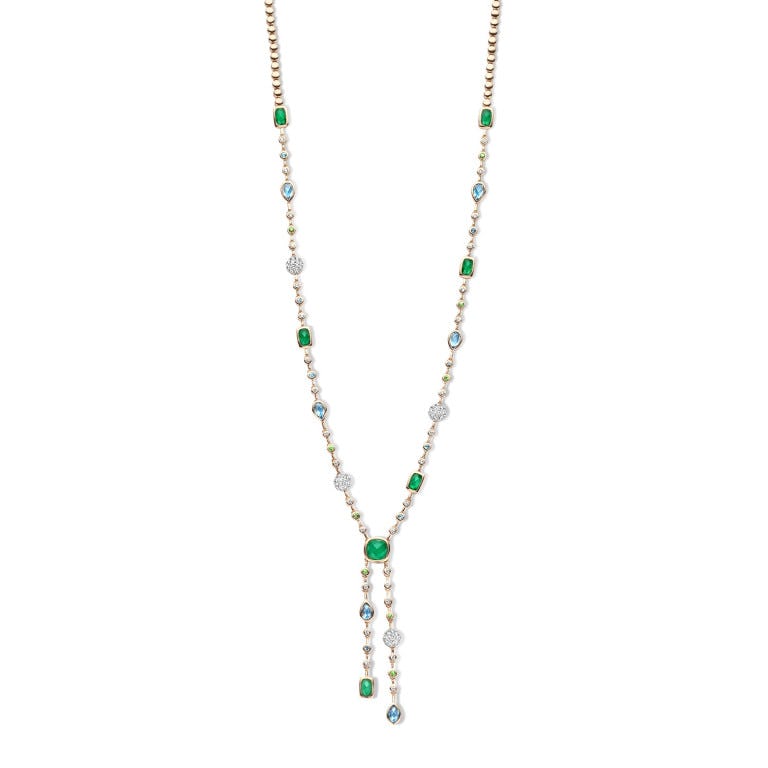 Tirisi Jewelry Venice collier roodgoud met diamant - TN9099EM+LBTP