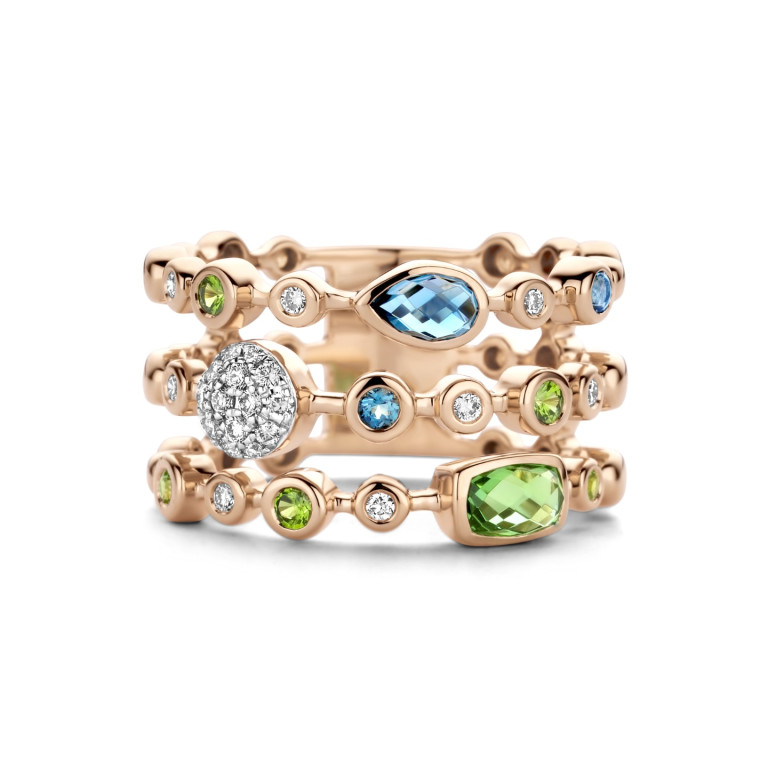 Tirisi Jewelry Venice ring rosé/wit goud met diamant - TR9765EM+LBTP - #2 Tirisi Jewelry Venice ring rosé/wit goud met diamant - TR9765EM+LBTP - #2