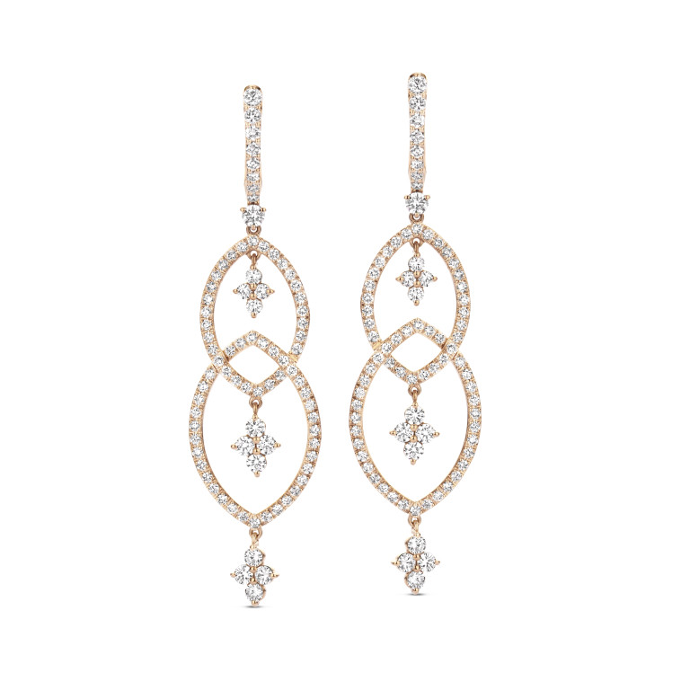 roodgoud oorhangers met diamant SC Highlights Diamonds - #4 roodgoud oorhangers met diamant SC Highlights Diamonds - #4