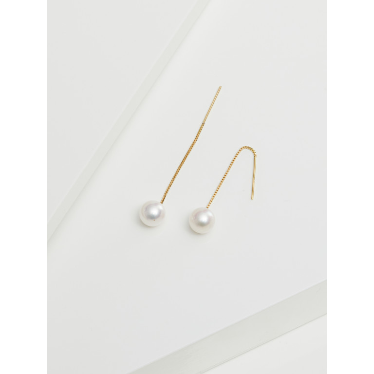 Yana Nesper New Basics parel oorhangers geelgoud - NB10 - #2 Yana Nesper New Basics parel oorhangers geelgoud - NB10 - #2