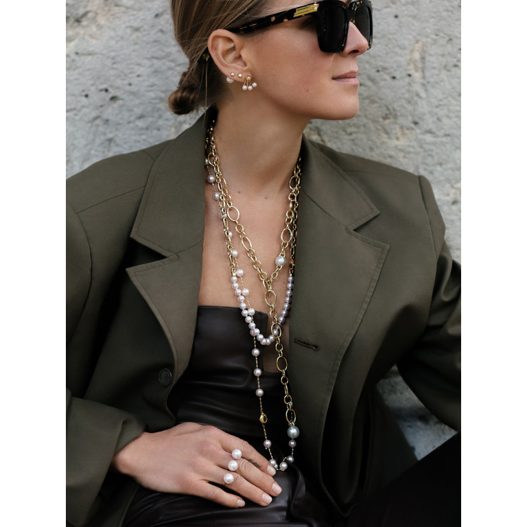 Yana Nesper Open Mind parel ring geelgoud met Parel - OM24 - #3 Yana Nesper Open Mind parel ring geelgoud met Parel - OM24 - #3