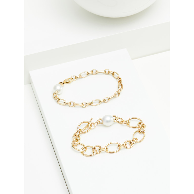 Yana Nesper Balthasar parel armband geelgoud - BA6 - #4 Yana Nesper Balthasar parel armband geelgoud - BA6 - #4