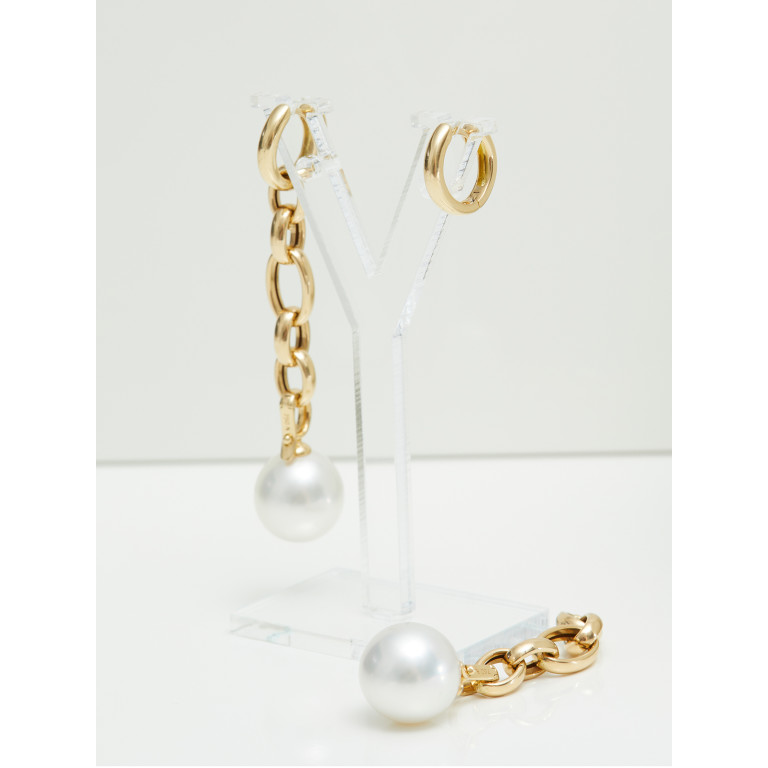 Yana Nesper Balthasar parel oorhangers geelgoud - BA12 - #3 Yana Nesper Balthasar parel oorhangers geelgoud - BA12 - #3