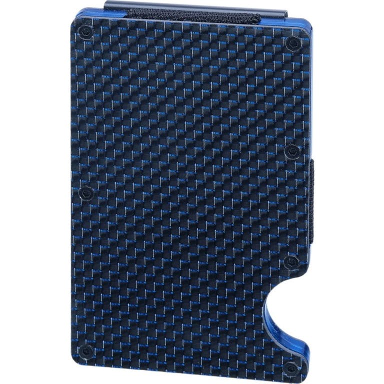 Leanschi portemonnee Tech-Wallet Black & Blue Carbon