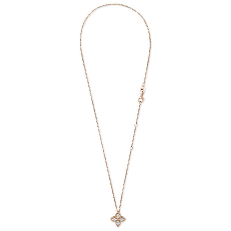 Roberto Coin Princess Flower Colliers rosé/wit goud met diamant - ADR777CL0680 - #2 Roberto Coin Princess Flower Colliers rosé/wit goud met diamant - ADR777CL0680 - #2