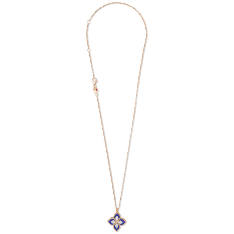 Roberto Coin Princess Flower collier met hanger rosé/wit goud met diamant - ADV888CL1837_04 - #2 Roberto Coin Princess Flower collier met hanger rosé/wit goud met diamant - ADV888CL1837_04 - #2