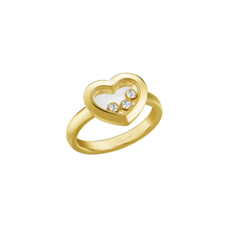Chopard Happy Diamonds Icons Heart ring geelgoud met diamant