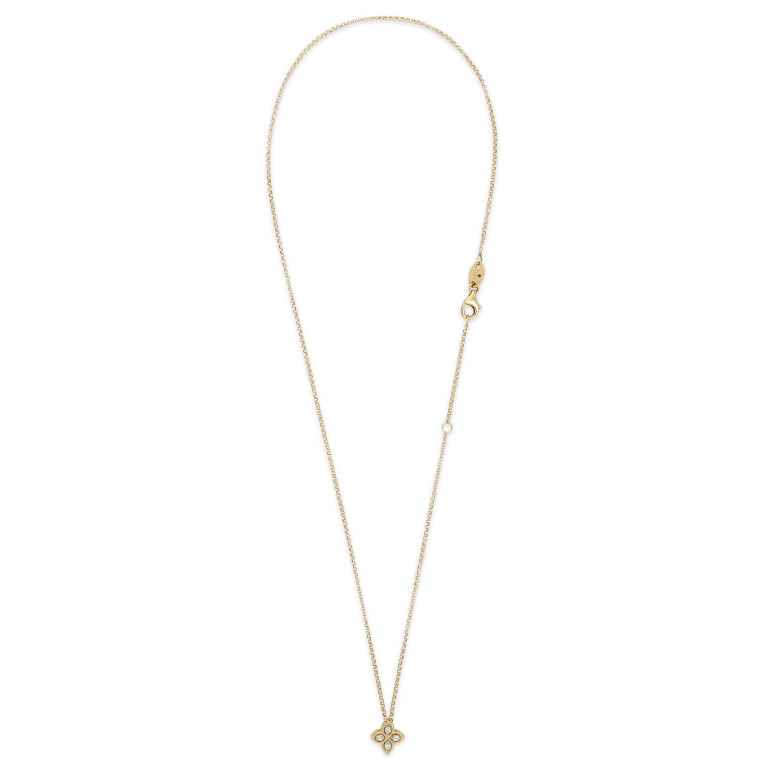 Roberto Coin Princess Flower Colliers geel/wit goud met diamant - ADR777CL0679 - #3 Roberto Coin Princess Flower Colliers geel/wit goud met diamant - ADR777CL0679 - #3
